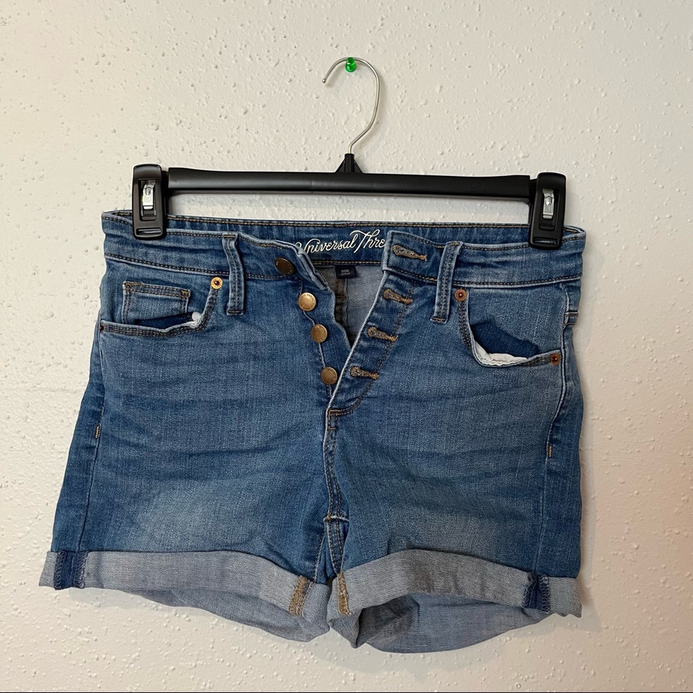Target button up Jean shorts